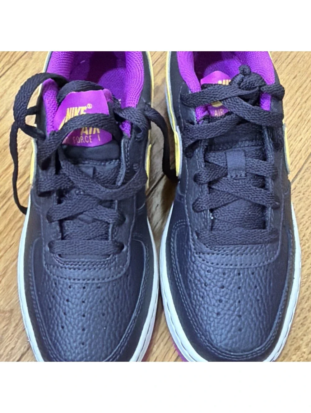 Size 3.5Y US Kids Nike Air Force 1 GS Cave Purple Yellow DX5805-500 Youth